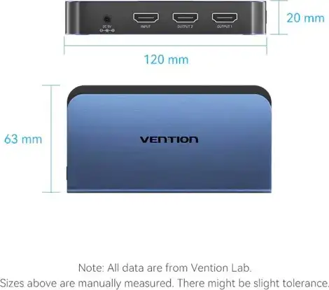 HDMI RAZDJELNIK 1 ULAZ 2 IZLAZA VENTION AKEL0-EU PLAVI