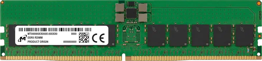 Micron DDR5 RDIMM 32GB 1Rx4 4800 CL40 (16Gbit) (Single Pack)