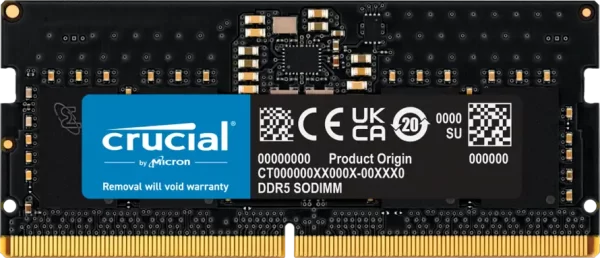 Crucial 8GB DDR5-5600 SODIMM CL46 (16Gbit)