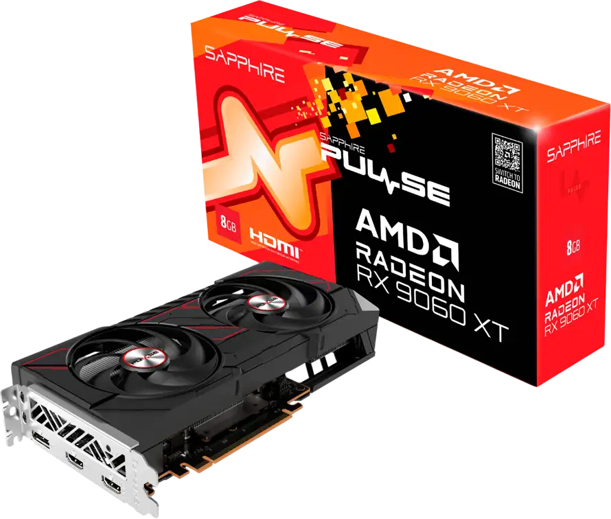 SAPPHIRE PULSE AMD Radeon RX 9060 XT OC 8GB GDDR6
