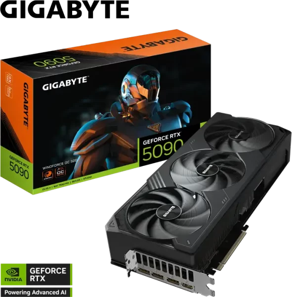 Gigabyte GEFORCE RTX 5090 WINDFORCE 3 OC, 32G GDDR7
