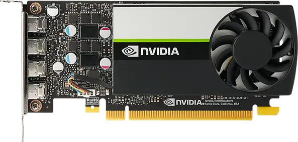 PNY NVIDIA GPU T1000 VCNT1000-SB 4GB GDDR6 128bit, 2.5 TFLOPS, PCIE 4.x16, 4x mDP, LP sinle slot, 1 fan - Slika 3