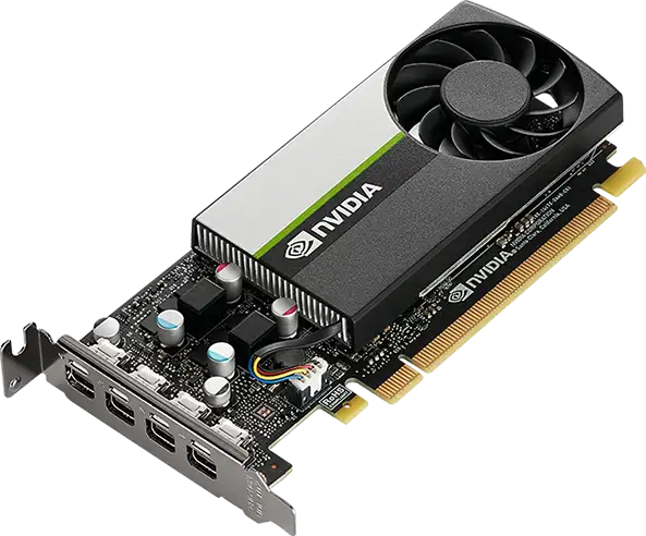PNY NVIDIA GPU T1000 VCNT1000-SB 4GB GDDR6 128bit, 2.5 TFLOPS, PCIE 4.x16, 4x mDP, LP sinle slot, 1 fan