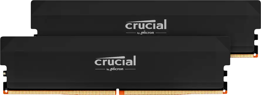 Crucial Pro OC 64GB Kit (2x32GB) DDR5-6000 UDIMM CL40 Black