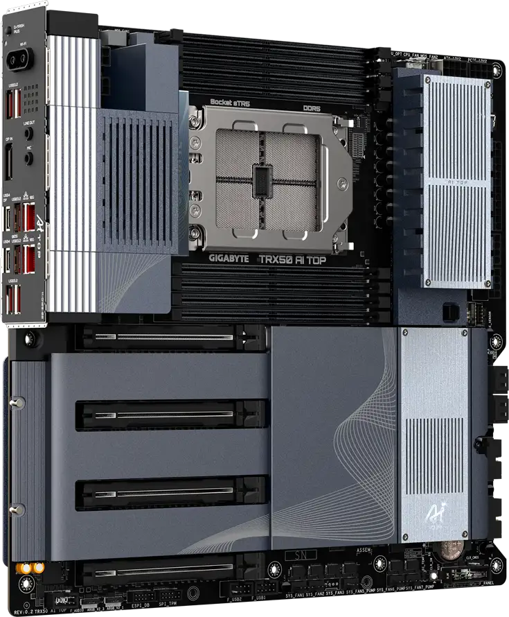 GIGABYTE Mainboard Desktop TRX50 AI TOP 2B, AMD Ryzen Threadripper PRO 7000 series/ Ryzen Threadripper 7000