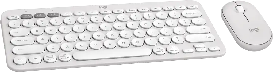 LOGITECH Pebble 2 Bluetooth Keyboard Combo - TONAL WHITE - US INT'L