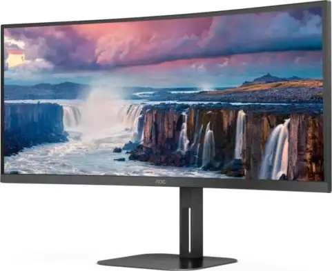 AOC 34" VA LCD 1500R, USB-C, UWQHD (3440x1440), VA, 4ms, CU34V5C-BK
