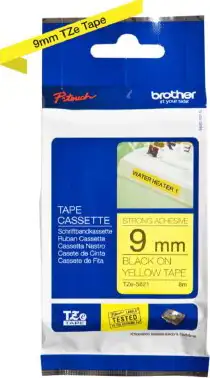 Vrpca Brother P-touch TZES621 9mm black/yellow
