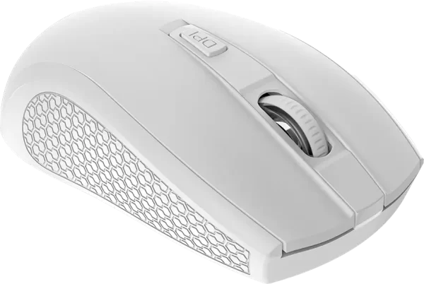 CANYON MW-7, 2.4Ghz wireless mouse, 6 buttons, DPI 800/1200/1600, with 1 AA battery ,size 110*60*37mm,58g,white
