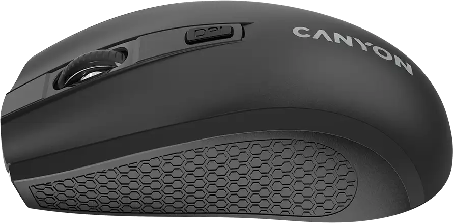 CANYON MW-7, 2.4Ghz wireless mouse, 6 buttons, DPI 800/1200/1600, with 1 AA battery ,size 110*60*37mm,58g,black - Slika 5
