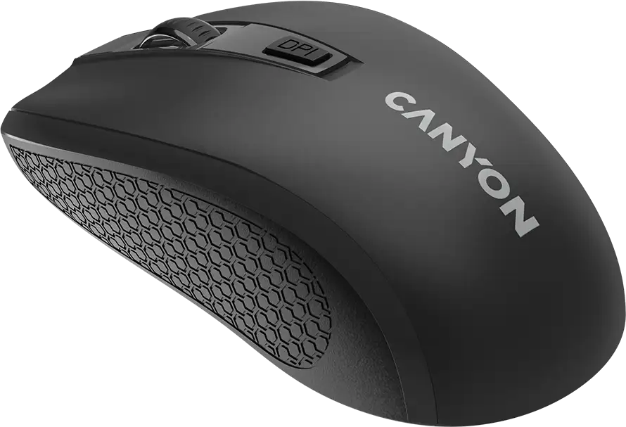 CANYON MW-7, 2.4Ghz wireless mouse, 6 buttons, DPI 800/1200/1600, with 1 AA battery ,size 110*60*37mm,58g,black - Slika 3