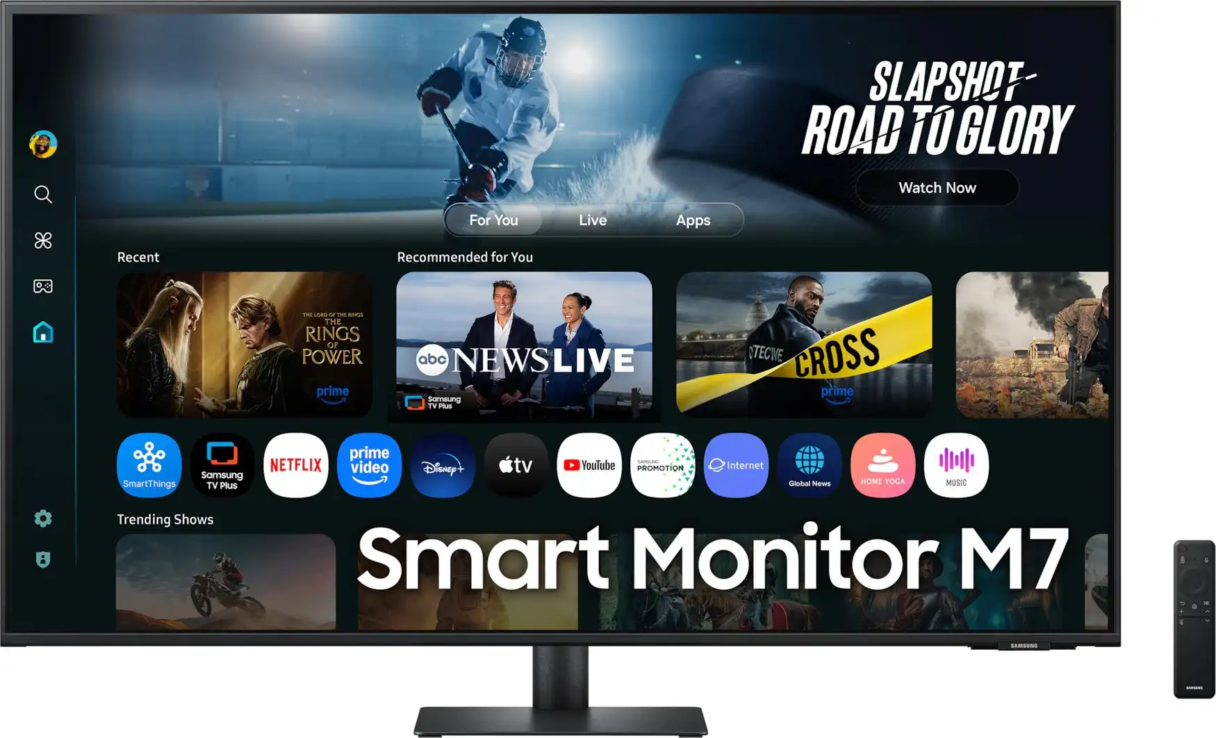 MONITOR 43" SAMSUNG SMART MONITOR M7 M70F, UHD VA, 60Hz, Smart, 4K (2160p), 4ms, HDMI, LS43FM702UUXDU