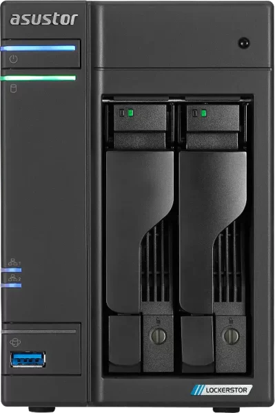 ASUSTOR NAS AS6702T Lockerstor2 Gen2 2x 3.5" 4x M.2 cache 2x 2.5Gbe Celeron QuadCore N5105 2.9GHz 4GB single PSU desktop
