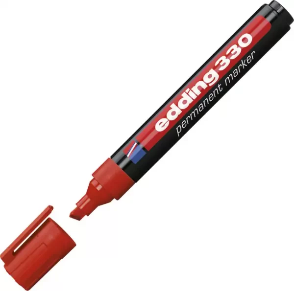 Marker permanentni 1-5 mm klinasti vrh Edding 330 crveni