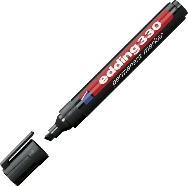 Marker permanentni 1-5 mm klinasti vrh Edding 330 crni