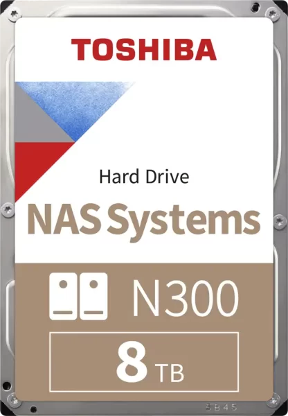 HDD NAS TOSHIBA N300 8TB CMR, 3.5'', 512MB, 7200RPM, SATA, RV Sensor, TBW: 180