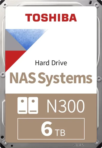 HDD NAS TOSHIBA N300 6TB CMR, 3.5'', 512MB, 7200RPM, SATA, RV Sensor, TBW: 180