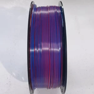 Silk PLA filament 1.75 mm, 1 kg, red/blue