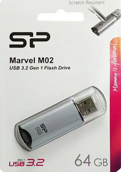 SP USB 3.2 FLASH DRIVE MARVEL M02 64GB SILVER