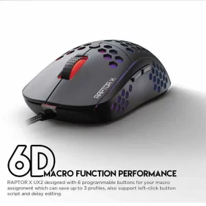 MIŠ GAMING ŽIČNI FANTECH 12000 DPI RAPTOR UX2 X SERIES CRNI