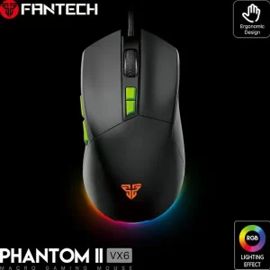 MIŠ GAMING ŽIČNI FANTECH 7200 DPI PHANTOM II VX6 CRNI