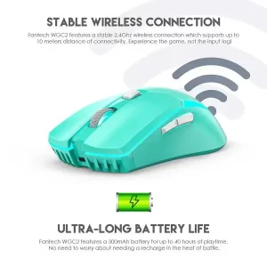 MIŠ GAMING BEŽIČNI FANTECH 2400 DPI VENOM II WGC2 MINT EDITION ZELENI