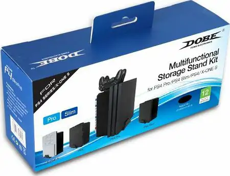 STALAK ZA PS4 S DUAL DOCK PUNJAČEM ZA PS4 KONTROLERE DOBE TP4-025