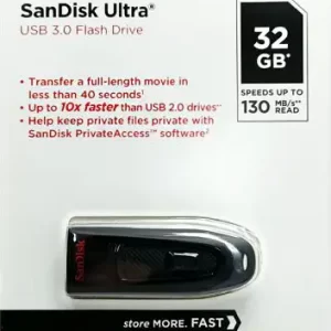 SANDISK USB 3.0 FLASH DRIVE ULTRA 32GB