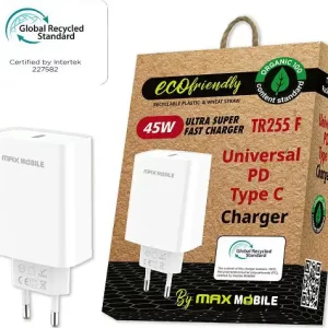 MAXMOBILE KUĆNI PUNJAČ PD SUPER FAST CHARGE TYPE C TR-255F 45W, GRS, ECO