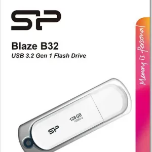 SP USB 3.2 FLASH DRIVE BLAZE B32 128GB WHITE