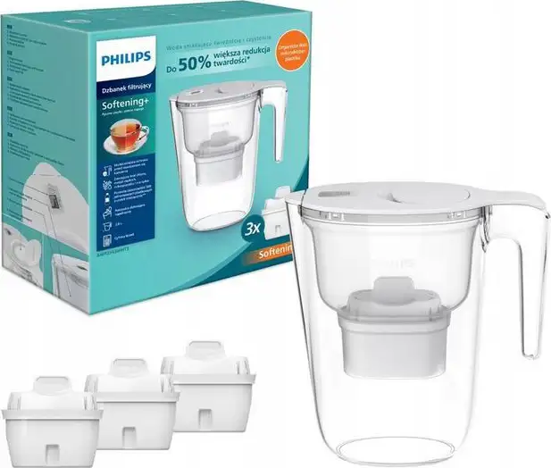 Philips vrč 3 filtera za vodu AntiscaleAWP2943WHT3