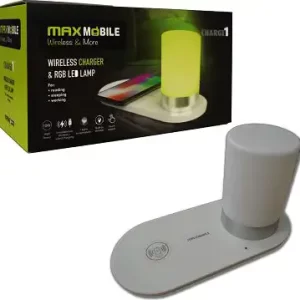MAXMOBILE BEŽIČNI PUNJAČ/RGB LED SVJETILJKA S2 QC QUICK CHARGE 10W bijeli