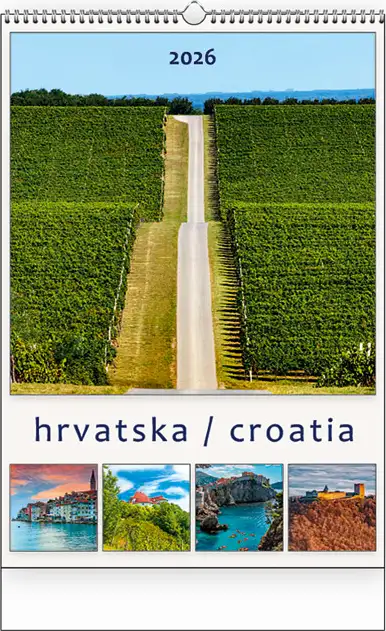 Kalendar "Hrvatska 2026" 13 listova, spirala, 000013235