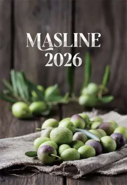 Kalendar "Masline 2026" 13 listova, spirala, 000010731