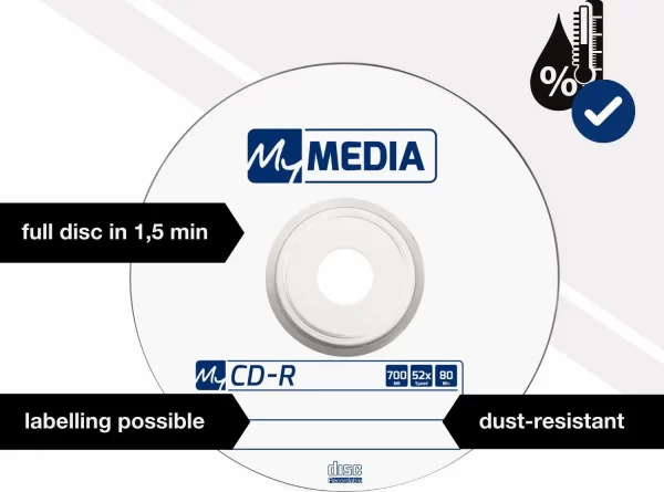 CD-R MyMedia 700MB 52× Matt Silver, 1kom