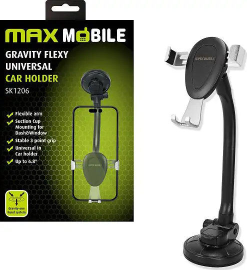 MAXMOBILE DRŽAČ ZA MOBITEL GRAVITY FLEXY do 6.8" SK1206