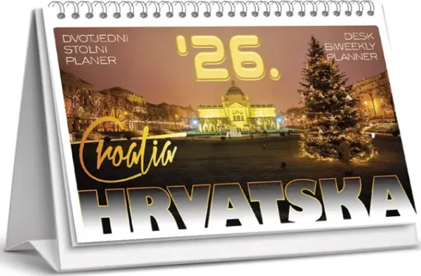 Kalendar stolni planer - dvotjednik "Croatia" 30 listiova, spirala 000047932
