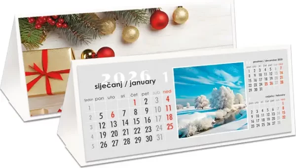 Kalendar stolni mali-čestitka (s kuvertom) 000015916