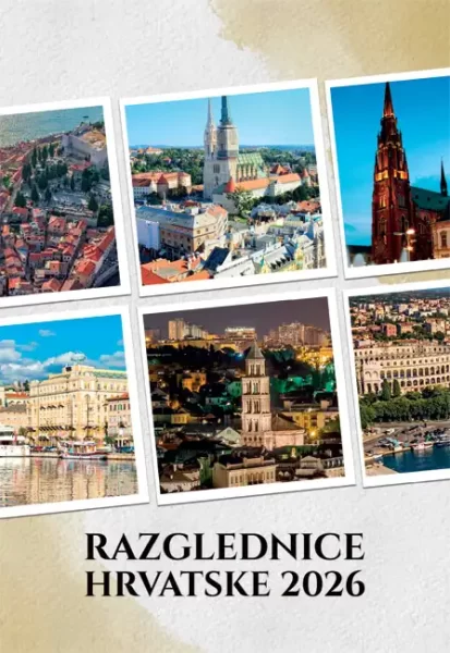 Kalendar "Razglednice Hrvatske 2026" 13 listova spirala, 000010629
