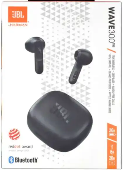 SLUŠALICE JBL HANDS FREE BT JBL WAVE 300TWS CRNE BLISTER
