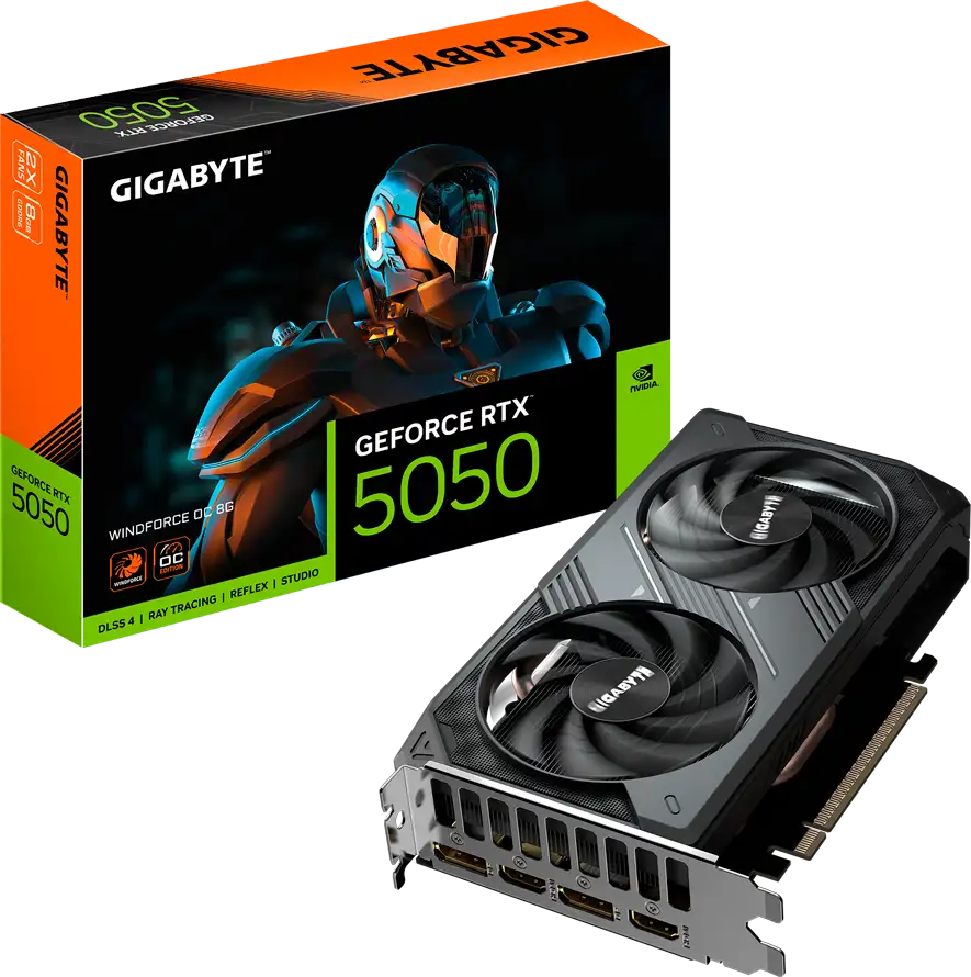 GIGABYTE Video Card NVIDIA RTX 5050 WINDFORCE OC 8G, 8GB GDDR6, 128bit, PCI-E 5.0 GV-N5050WF2OC-8GD - Slika 6