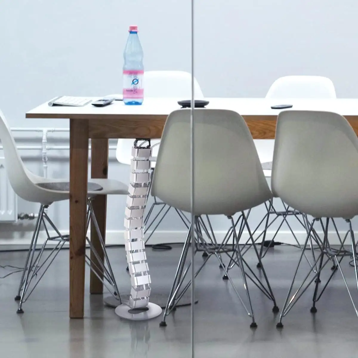 Kab. spirala 28x68x800 mm, za stol, srebrna - Slika 2