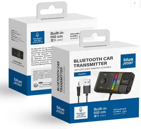 BLUE STAR transmitter FM bluetooth Equalizer BT64 black