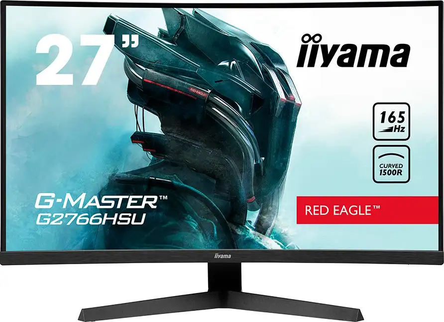 iiyama 27" G2766HSU-B1, Full HD 1920x1080, 16:9, 250 cd/m2, 165Hz refresh rate, 1 ms, curved VA panel, FreeSync, DisplayPort x 1 (v.1.4), HDMI x 2 (v.2.0), Headphone, EAN: 4948570118861