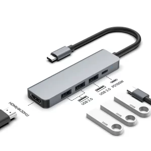 Asonic 5u1 USB C na HDMI, U2/U3.0,C, aluminij N-U3H1C5