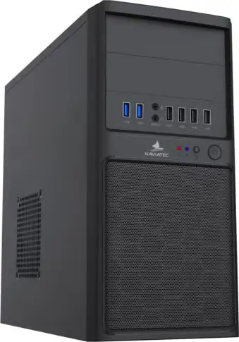 NaviaTec 6812-2U34U2 mATX Mid Tower PC Case 2x USB3.0, 4x USB 2.0, No PSU