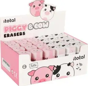 Gumica iTotal Cute animals kravica&svinjica 24/1 XL1804H