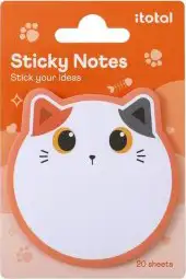Blok samoljepivi iTotal 7x7,8cm Cat narančasti XL3103
