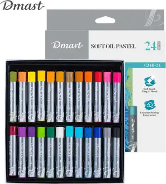 Umjetnički set za crtanje Deli Dmast mekane uljne pastele 1,1mm 24 kom u kutiji EC340-24 140012796