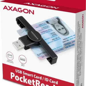 Čitač pametnih kartica AXAGON CRE-SMPA USB 2.0 Pocket Reader